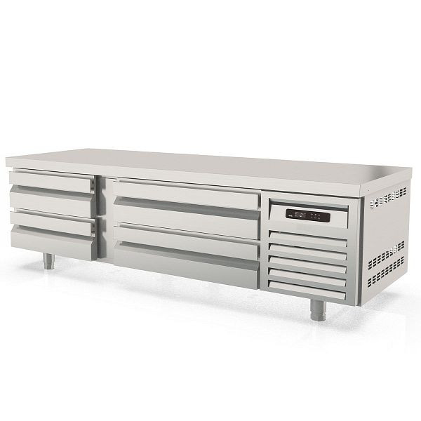 Vaiotec TOPLINE Unterbaukühltisch 700 / 2-fach mit 4 Schubladen für GN 2/1 & GN 1/1 Breite: 1660 mm, 11564