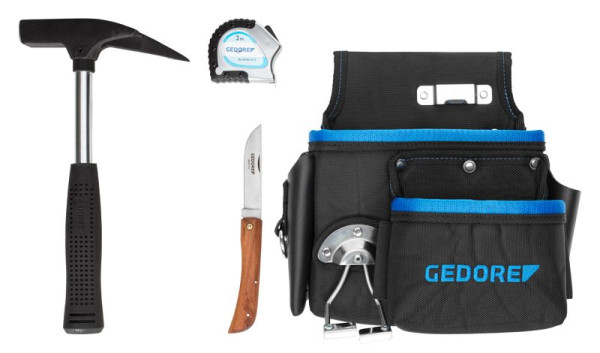 GEDORE Werkzeugsatz at work 4-teilig, Haken für Bandmaß, 3100545
