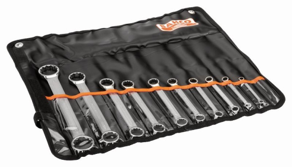 Bahco Doppelringschlüssel-Satz, 8-teilig, gerade, 12kant, im Karton, 4M/8