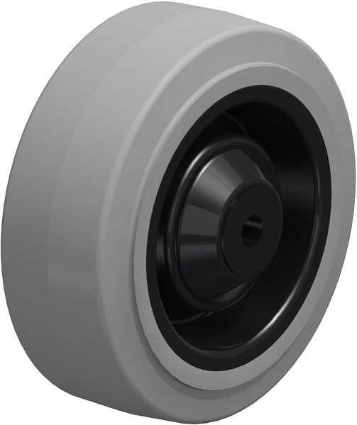 Blickle POEV 100/8K-SG Rad aus Elastik-Vollgummi, Grau, 583054