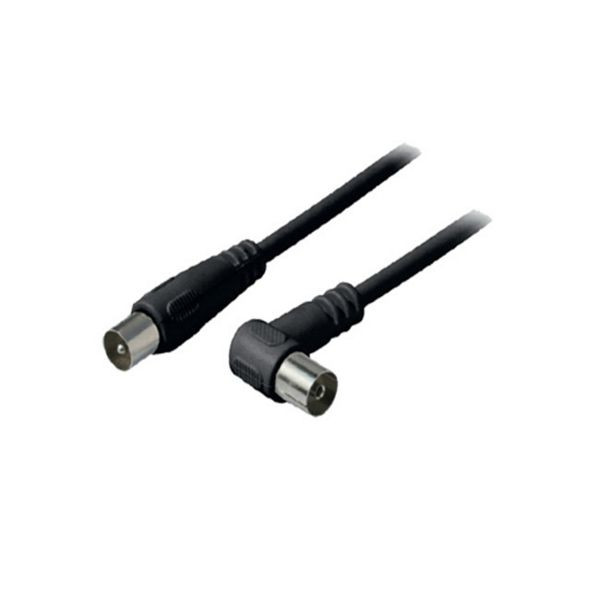 S-Conn Antennenkabel, 100% geschirmt, Winkel auf Gerade, BZT - CE > 80 dB, schwarz, 10,0m, 80038-32S