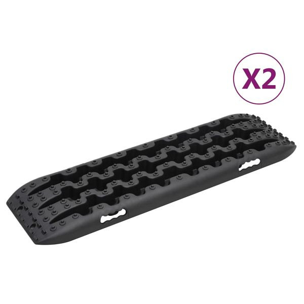 vidaXL Traktionsmatten 2 Stück Schwarz 106x30,5x7 cm Nylon, 210774
