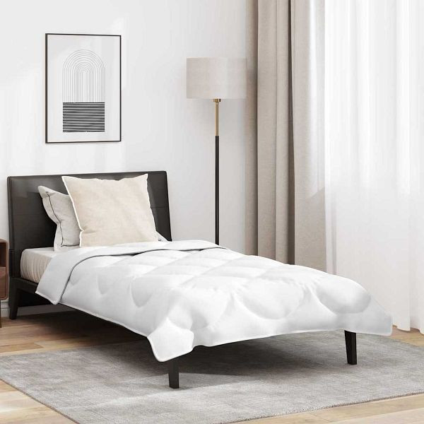 vidaXL Steppbett mit Kissen 2-teilig Weiß 155 x 200 cm Mikrofaser, 3376767