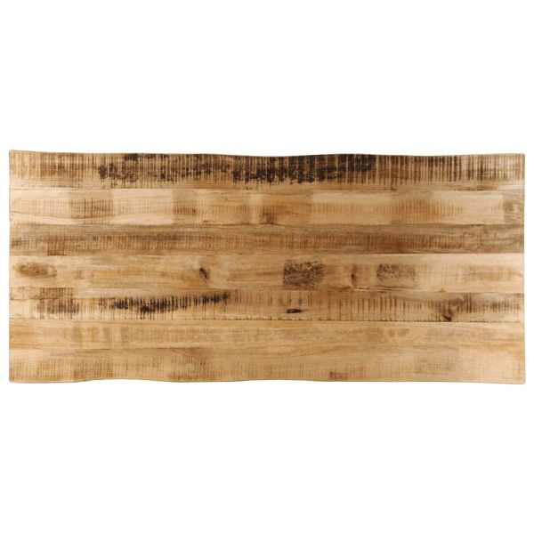 vidaXL Tischplatte mit Baumkante 140x60x2,5 cm Raues Mango Massivholz, 370673