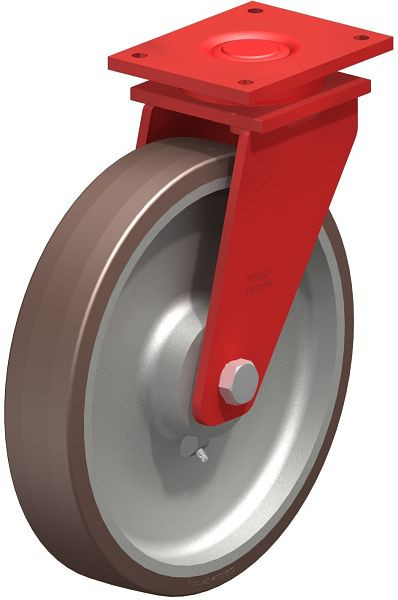 Blickle LS-GB 402K Stahlgeschweißte Schwerlast-Lenkrolle, schwere Drehkranz-Ausführung, Blickle Besthane®, Braun, 755038