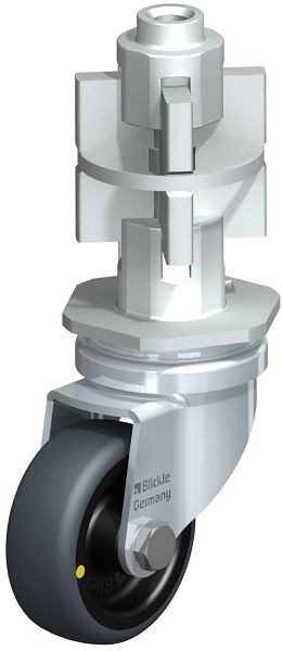 Blickle LRA-TPA 50G-ELS-E07 Apparate-Lenkrolle mit Expander, Thermoplastisches Gummi-Elastomer, Grau, 654665
