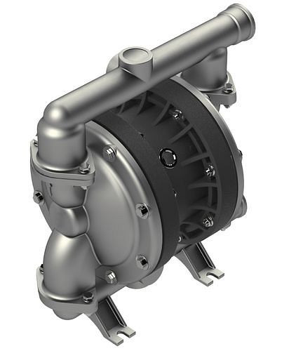 DENIOS Druckluft-Doppelmembranpumpe, ATEX, 1'', aus Edelstahl / NBR, 287111