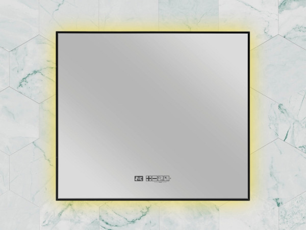 Eurom Infrarotheizung Spiegel Sani Mirror LED 400 WiFi schwarz, 350739