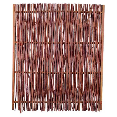 T&J PEPE Haselnusszaun, 120 x 140 cm, Haselnussruten, Rahmen 45 x 25 mm, braun gebeizt, 28422
