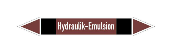Schilder Klar Rohrleitungskennzeichen Hydraulik-Emulsion, 33000x90 mm Folie selbstklebend, 101670/85
