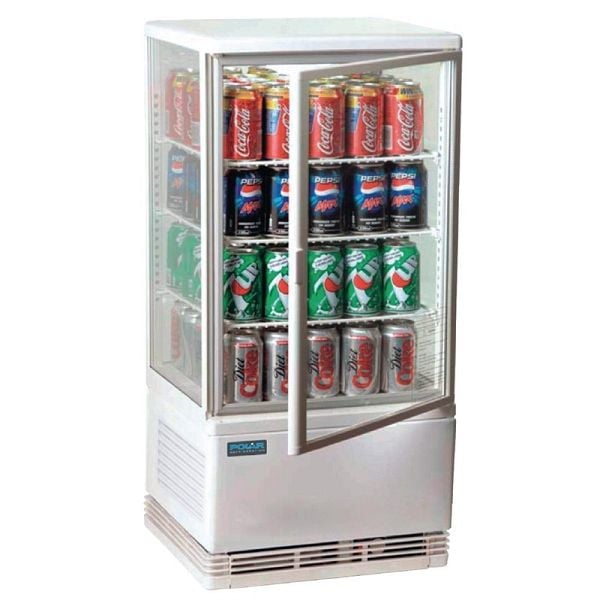 Polar Serie C Kühlvitrine weiß 68 Liter, 1 Glastür, G619