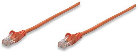 INTELLINET Netzwerkkabel, Cat5e, F/UTP, RJ45 Stecker / RJ45 Stecker, 3,0 m, Orange, 313087