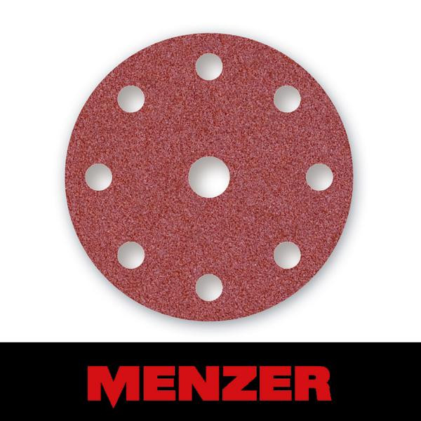 Menzer Klett-Schleifscheibe, Ø 150 mm, 9 Loch, Körnung 60, Normalkorund, VE: 50, 231081060