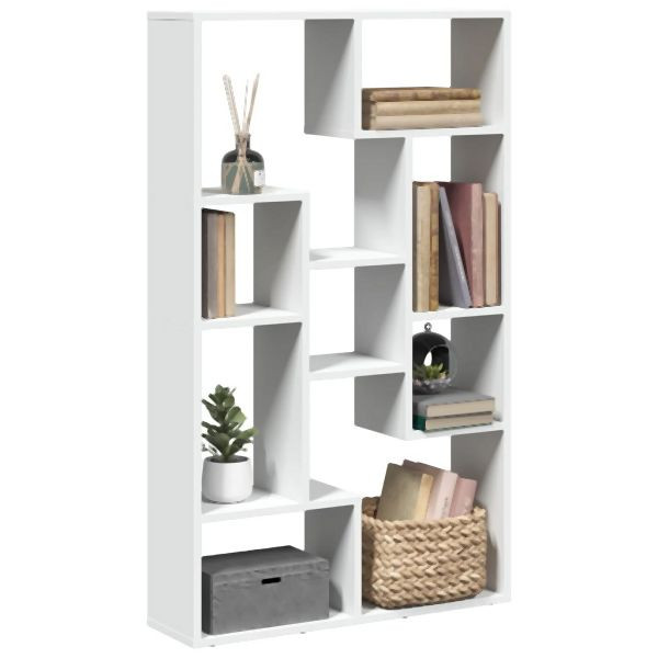 vidaXL Bücherregal Weiß 72x20x120 cm Holzwerkstoff, 858156