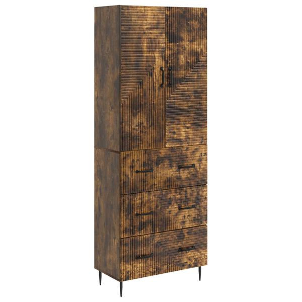 vidaXL Schrankset 2-teilig Geräucherte Eiche 66 x 34,5 x 90 cm, 3416642