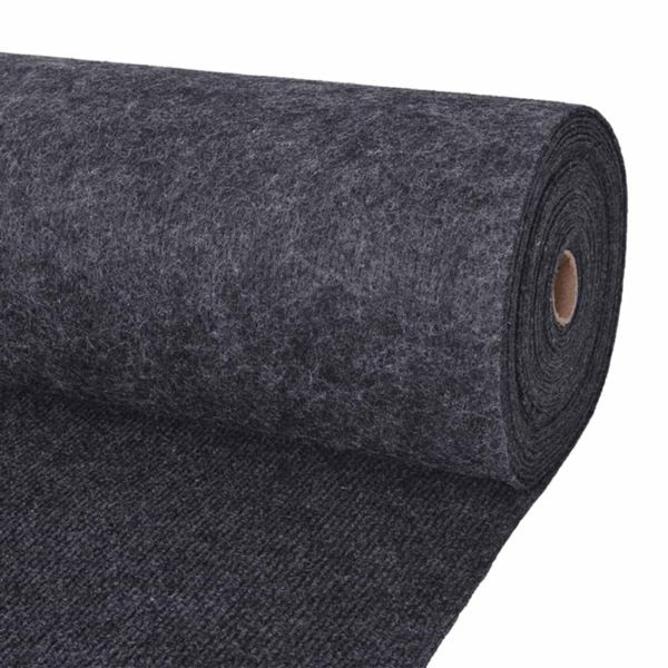 vidaXL Teppich Anthrazit 1,2 x 20 m Polyester, 331336