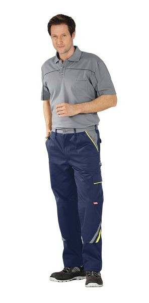 Planam Visline Bundhose, marine/gelb/zink, Größe 52, 2423052