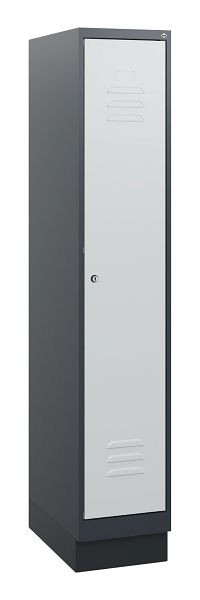 C+P Umkleidespind Classic PLUS, Sockel, 1630x300x500mm, 7016/7035, Zylinderschloss, 0800205-10 S10028