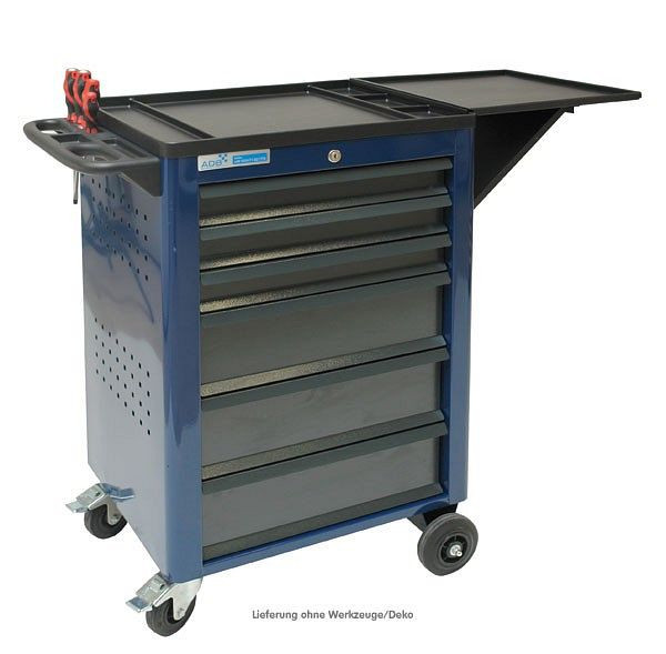 ADB Werkstattwagen Basic, Maße: 960 x 610 x 450mm (HxBxT), Farbe Korpus: blau, RAL 5010, Farbe Front: grau, RAL 7016, 21000