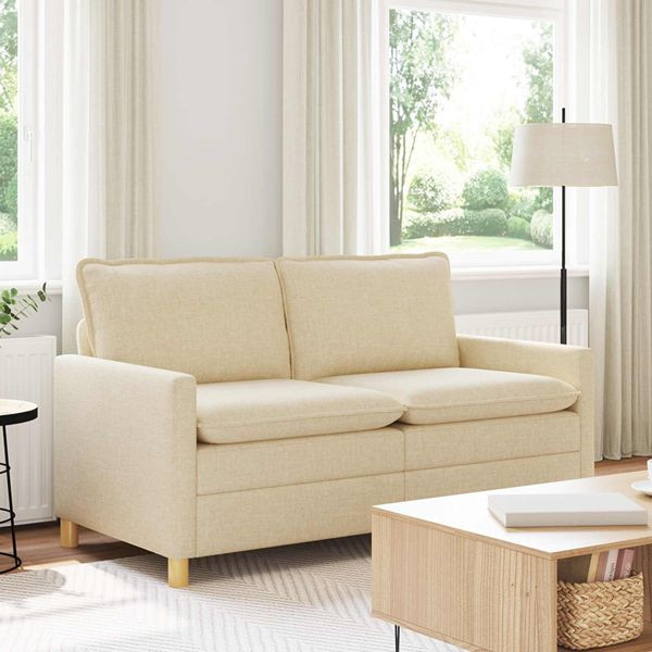 vidaXL Sofa Creme 156 x 81 x 87,5 cm Stoff, 42028837