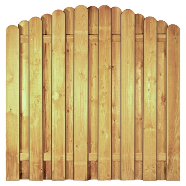 T&J DAAN-Serie Bogen, 180 x 180/160 cm, kdi-grün, Lamellen 20 x 145 mm, geschraubt, 23701