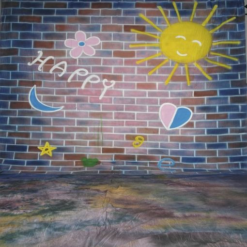 Walimex pro Motiv-Stoffhintergrund 'Happy', 3x6m, 1015827