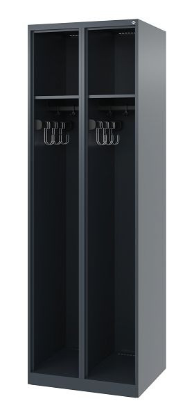 C+P Feuerwehrspind Evolo, Modell EXPERT, 2 Abteile, H1850B600T500 mm, Anthrazit, 0491015-20 S10001