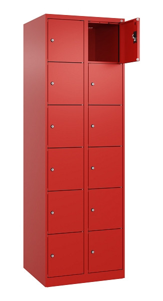 C+P Schließfachschrank Evolo PLUS, 12 Fächer, 1850x600x500mm, 3020/3020, 049000-206 S10025