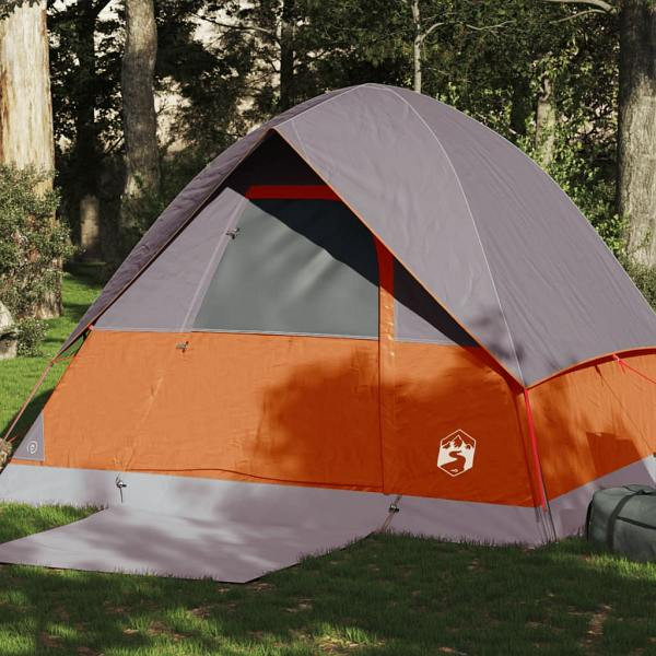 vidaXL Kuppel-Campingzelt 4 Personen Orange Wasserdicht, 94701