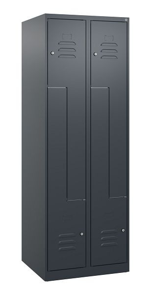 C+P Z-Spind Classic PLUS, 4 Abteile, 1700x600x500mm, 7016/7016, Zylinderschlösser, 0800037-204 S10014