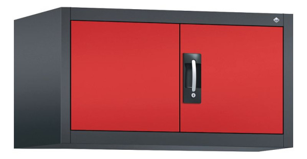 C+P Aufsatzschrank Acurado, H500xB930xT600mm, Farbe: Schwarzgrau / feuerrot, Muldengriff, 9294-000 S10021