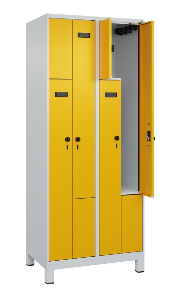 C+P Z-Spind Evolo PLUS, Füße, 4 Fächer, 1950x800x500mm, 7035/1004, Drehriegel, 049013-224 S10000