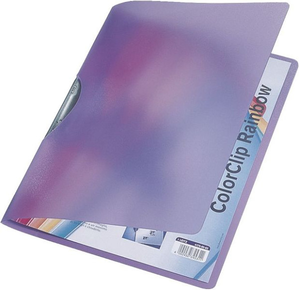 LEITZ 4176 Klemmmappe ColorClip Rainbow, A4, PP, violett, 41760065