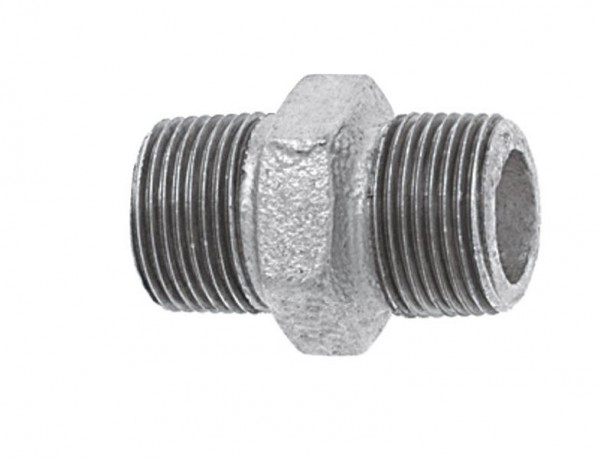 GEKA Gewindenippel "TG", 2 x AG R 1/2" mit Sechskant, VE: 10 Stück, 84.9401