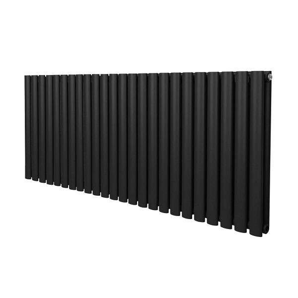 Monster Oval Röhrenheizkörper, 600mm x 1440mm, Schwarz, 213021