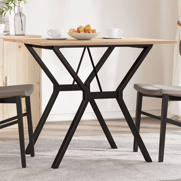 vidaXL Esstisch Y-Gestell 80x80x75 cm Massivholz Kiefer und Gusseisen, 3282717