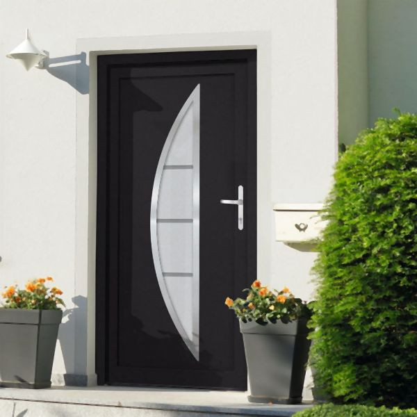 vidaXL Haustür Anthrazit 98x200 cm PVC, für den Eingangsbereich, 3187881