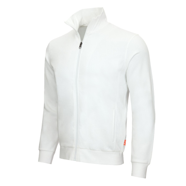 NITRAS MOTION TEX LIGHT, Sweatjacke, 70% Baumwolle / 30% Polyester, 300 g/qm, Größe: 5XL, Farbe: weiß, VE: 15 Stück, 7020-1100-5XL