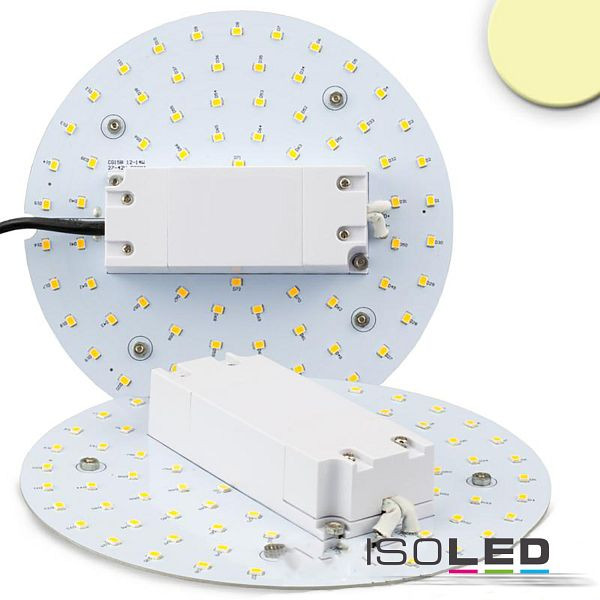 ISOLED LED Umrüstplatine 160mm, 12W, mit Magnet, warmweiß, 112350