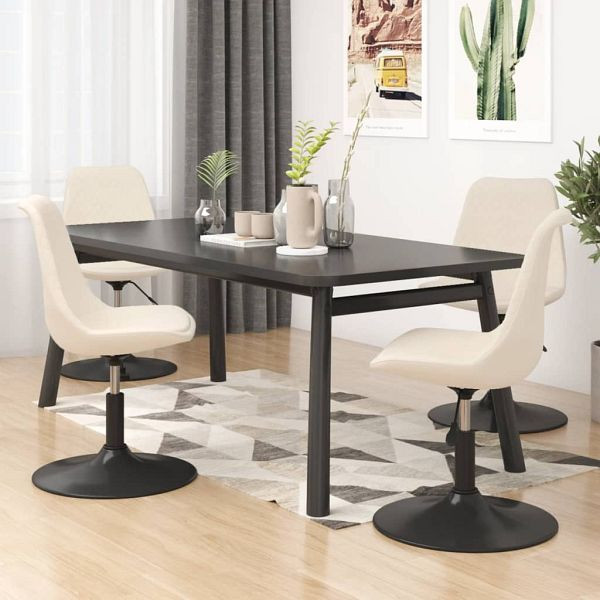 vidaXL Esszimmerstühle 4 Stück Drehbar Creme Samt, 338389