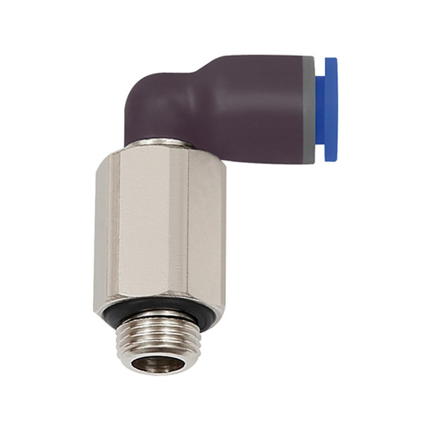 Riegler L-Steckverschraubung »Blaue Serie« lang, drehbar, G 3/8, Ø14mm, 135642