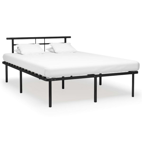 vidaXL Bettgestell Schwarz Metall 160x200 cm, 324832, 8720286163016