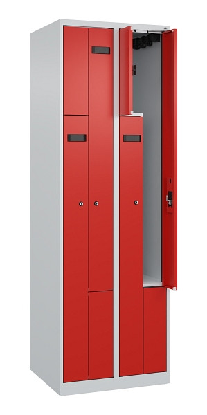 C+P Z-Spind Evolo PLUS, 4 Fächer, 1850x600x500mm, 7035/3020, Zylinderschloss, 049003-204 S10032