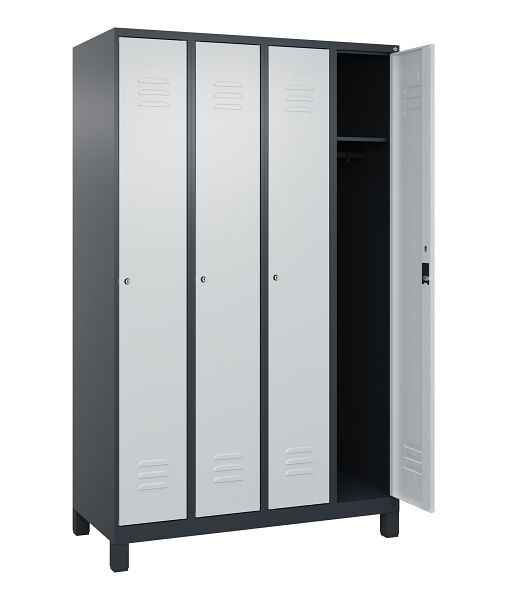 C+P Spind Classic PLUS, Füße, 4 Abteile, 1950x1200x500mm, 7016/7035, 080010-40 S10028