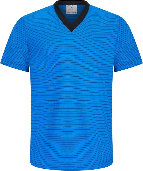 SafeGuard ESD-T-Shirt, V-Ausschnitt, royalblau/schwarz, 150 g/qm, Größe 3XL, DSWL35332