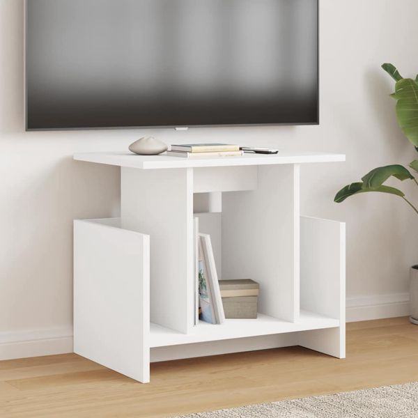 vidaXL TV-Ständer 2 pcs Weiß 50 x 35 x 45 cm Holzwerkstoff, 891001