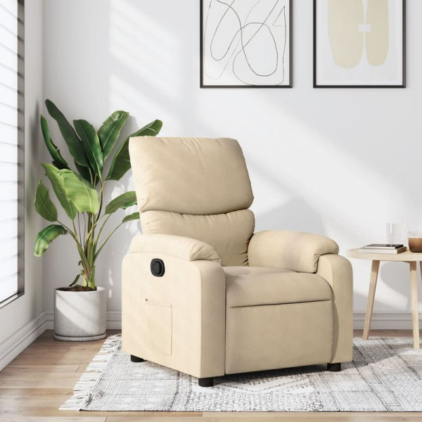 vidaXL Relaxsessel Creme Stoff, 3205683, 8721012181717