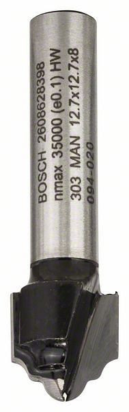 Bosch Kantenformfräser H, 8 mm, R1 2,4 mm, D 12,7 mm, L 12,4 mm, G 46 mm, 2608628398