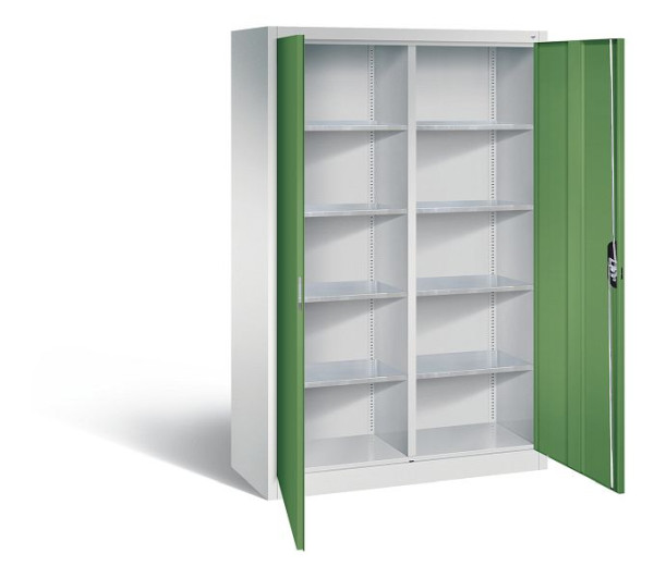 C+P Werkzeugschrank Acurado, H1950xB1200xT500mm, Farbe: Lichtgrau / Resedagrün, Muldengriff, 8931-311 S10126