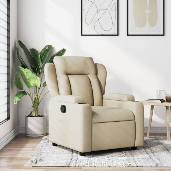 vidaXL Relaxsessel Creme Stoff, 3205567, 8721012180550